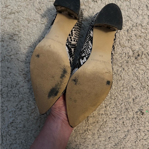 Marc Fisher Claire 2 Black Multi Snake Pointed-Toe Pumps - Picture 5 of 8